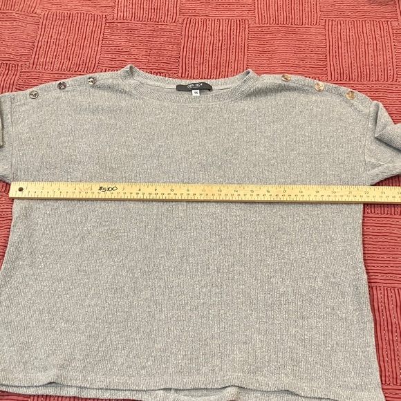 COIN 1804 ladies plus size 1x sweater / top charcoal grey - Picture 4 of 12